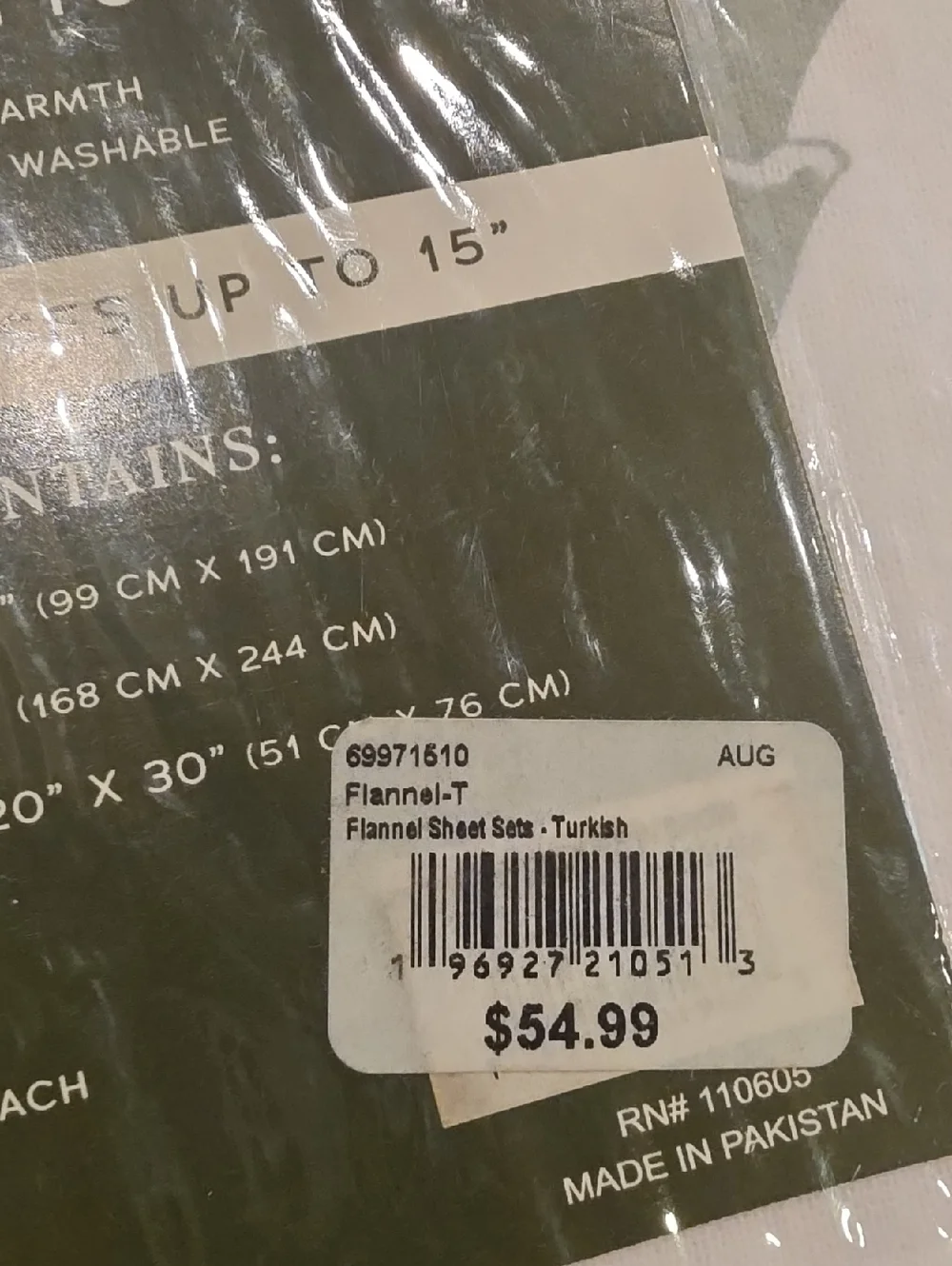 NWT Juniper Collection Flannel Twin Sheet Set 100% Turkish Cotton Winter Doggies